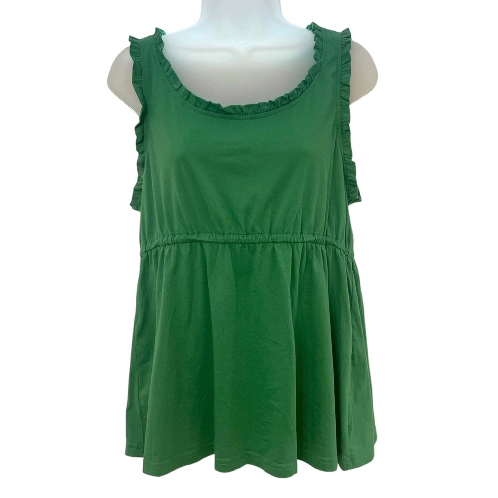 Polo Jeans Co Babydoll Top in Green - Picture 1 of 12